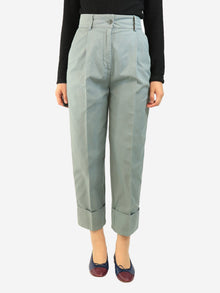 Blue cotton turn-up trousers - size UK 8 Trousers Acne Studios 
