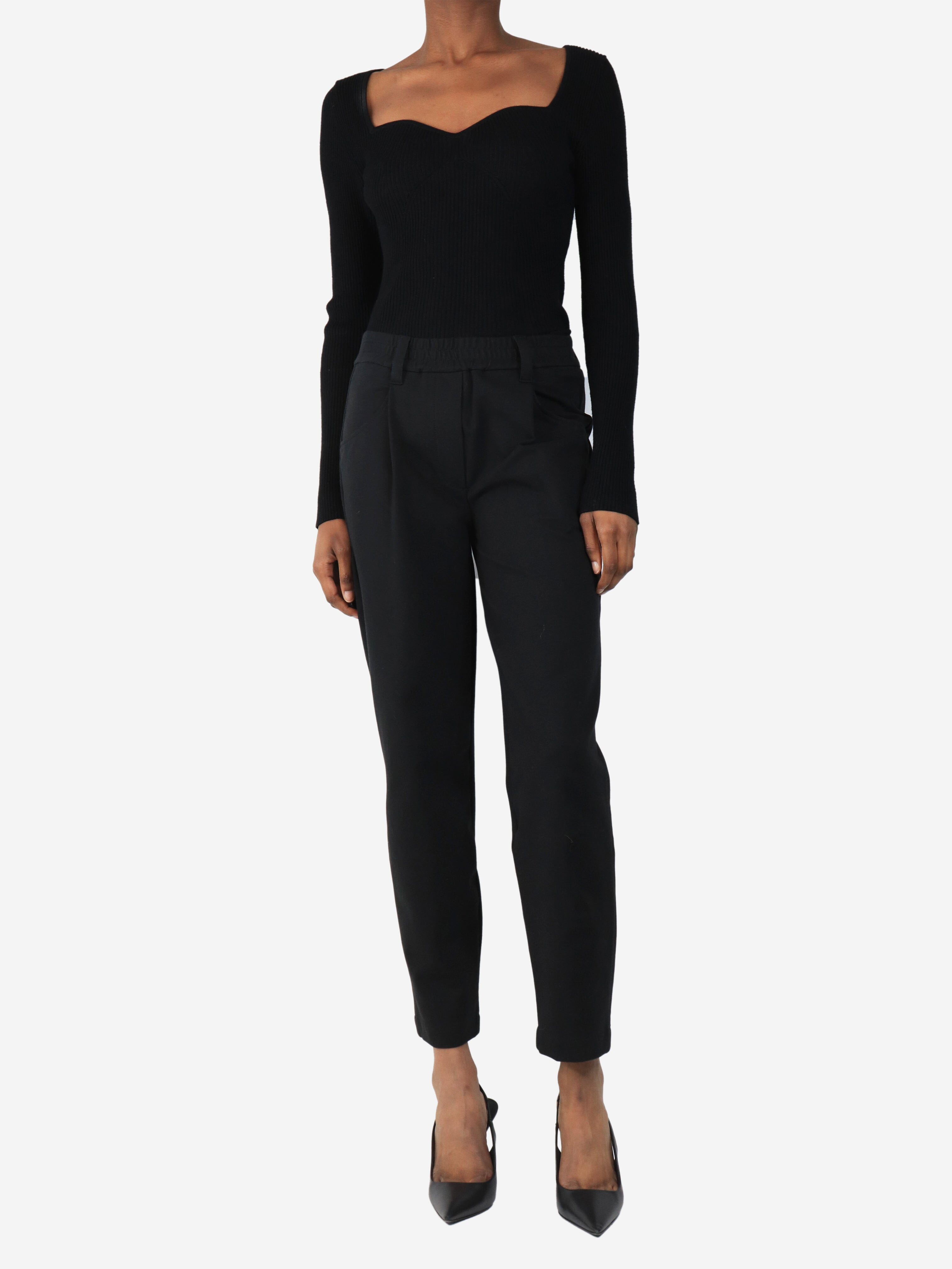 Black tapered pants - size UK 6 Trousers Brunello Cucinelli 