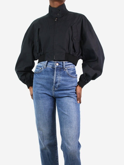 Black high-neck cropped jacket - size IT 36 Coats & Jackets Prada 