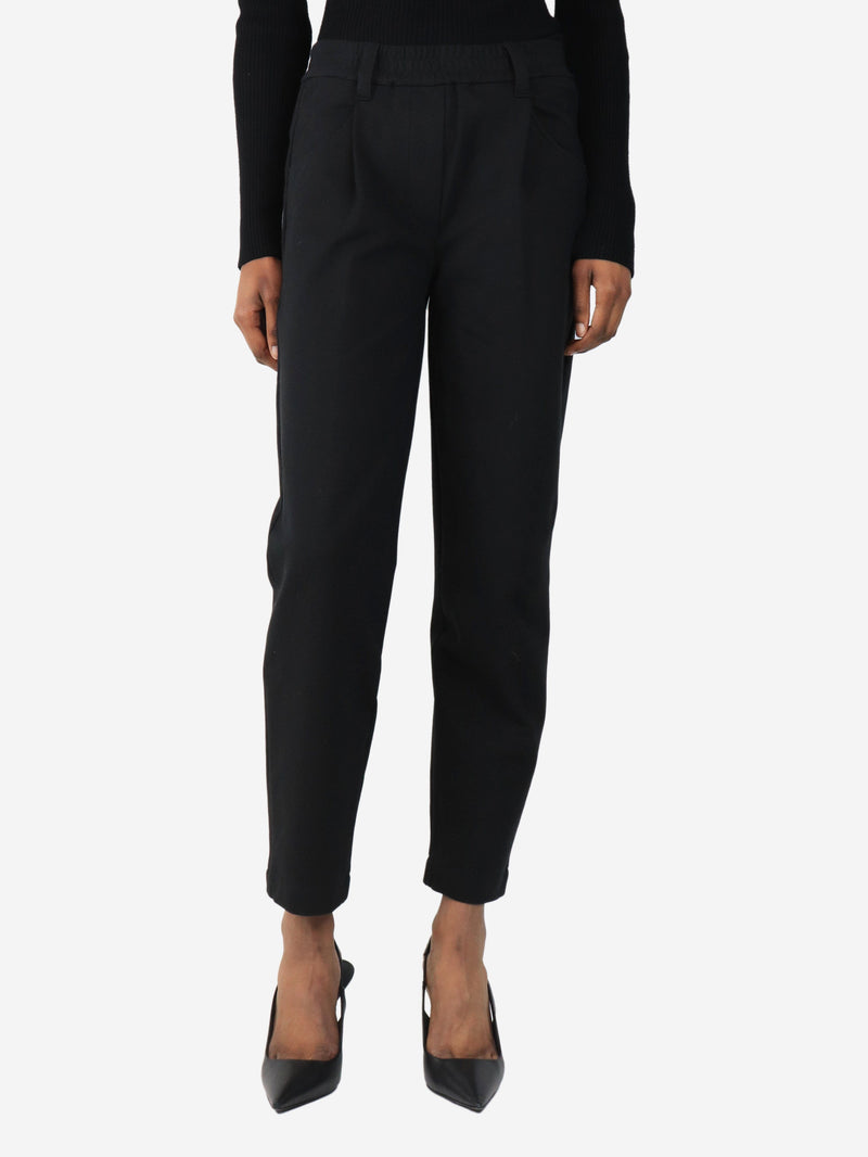 Black tapered pants - size UK 6 Trousers Brunello Cucinelli 