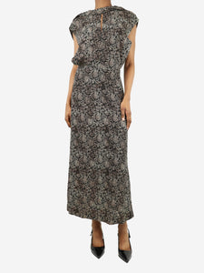 Zimmermann Black floral printed high-neck maxi dress - size XS