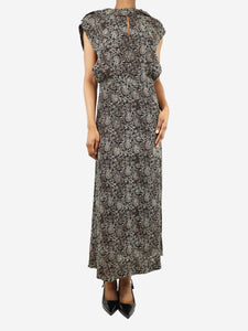 Zimmermann Black floral printed high-neck maxi dress - size XS