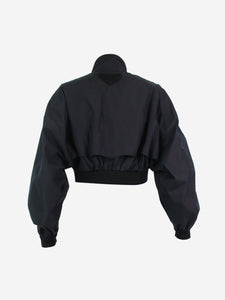 Prada Black high-neck cropped jacket - size IT 36