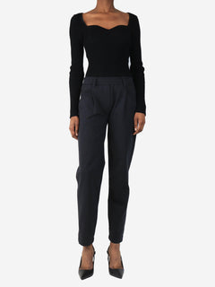 Charcoal tapered pants - size UK 8 Trousers Brunello Cucinelli 