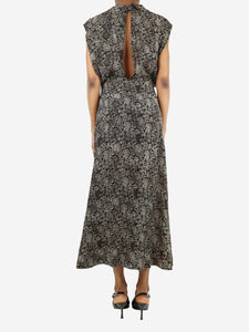 Zimmermann Black floral printed high-neck maxi dress - size XS