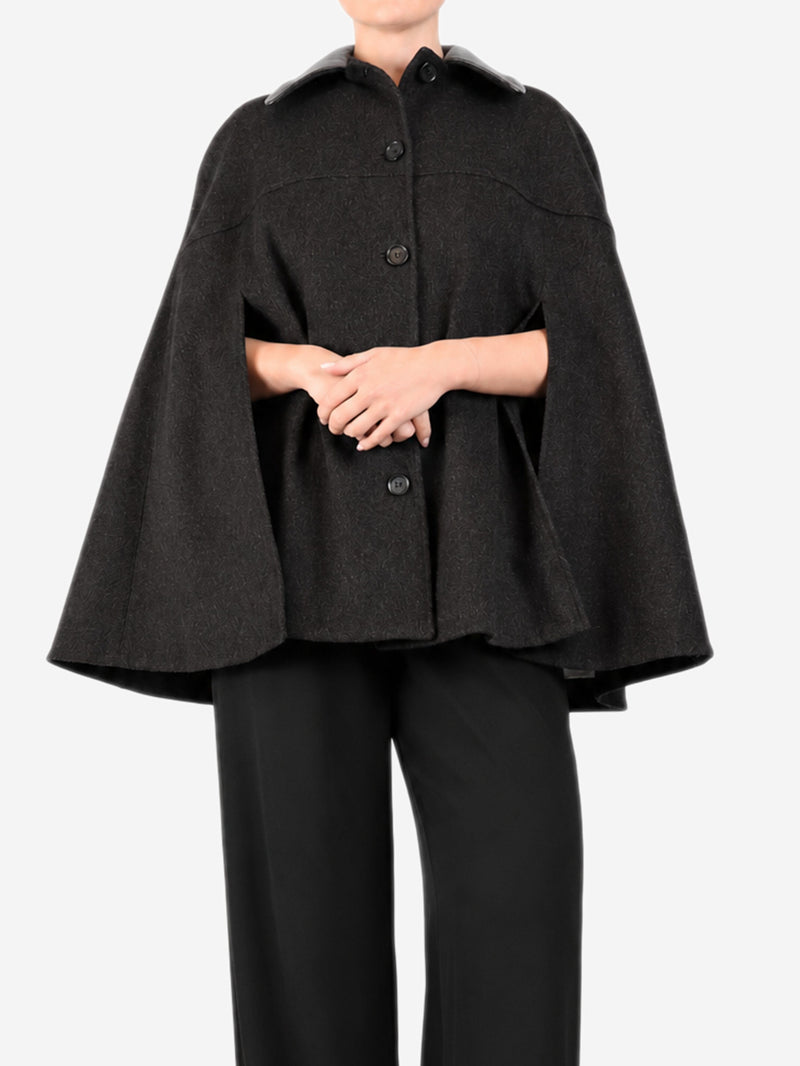 Dark brown wool cape - size M Coats & Jackets Troy 
