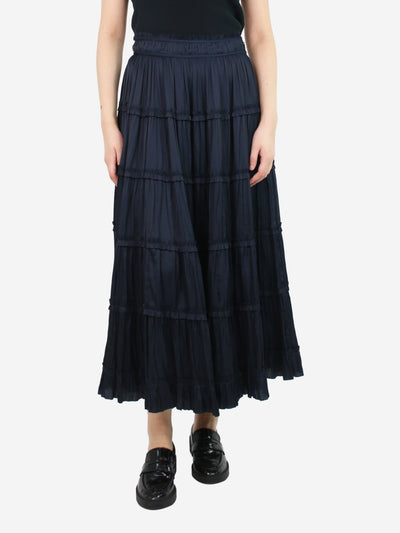 Blue midi tiered skirt - size UK 10 Skirts Ulla Johnson 