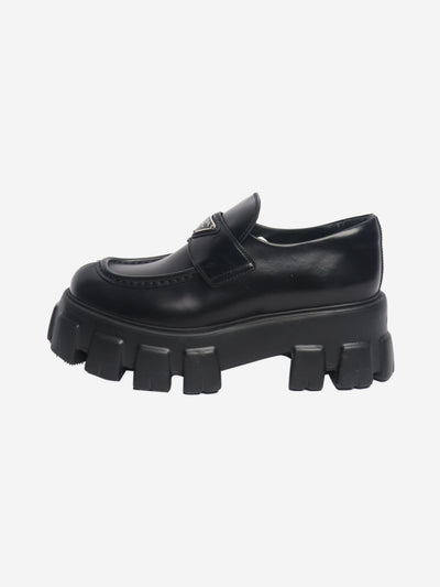 Black chunky leather loafers - size EU 37.5 (UK 4.5) Flat Shoes Prada 
