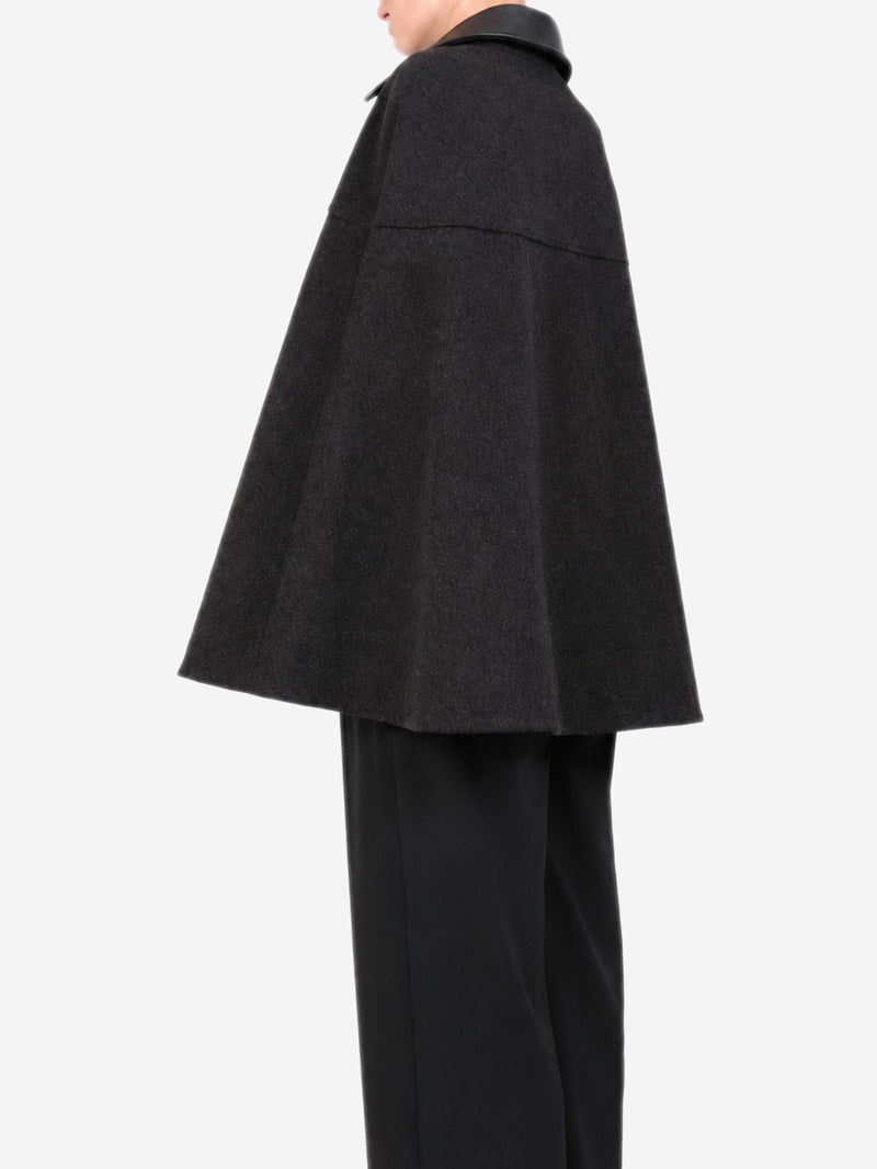 Dark brown wool cape - size M Coats & Jackets Troy 