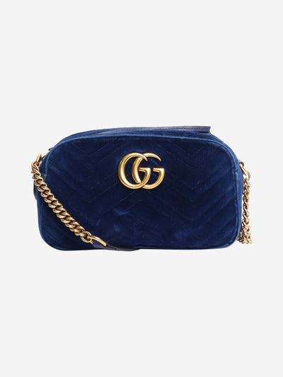 Blue GG Marmont velvet crossbody bag Cross-body Bags Gucci 