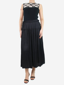 Ulla Johnson Black pleated midi skirt - size UK 10