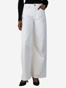 Eric Bompard White wide-leg jeans - size S