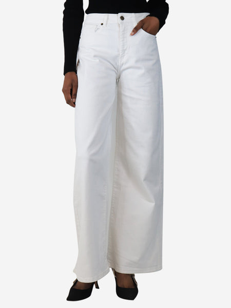 White wide-leg jeans - size S product image