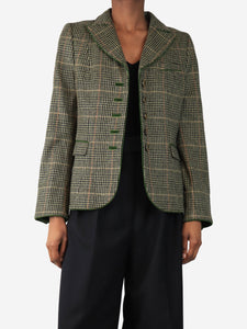 Gaisberger Couture Green check jacket - size UK 8