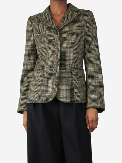 Green check jacket - size UK 8 Coats & Jackets Gaisberger Couture 