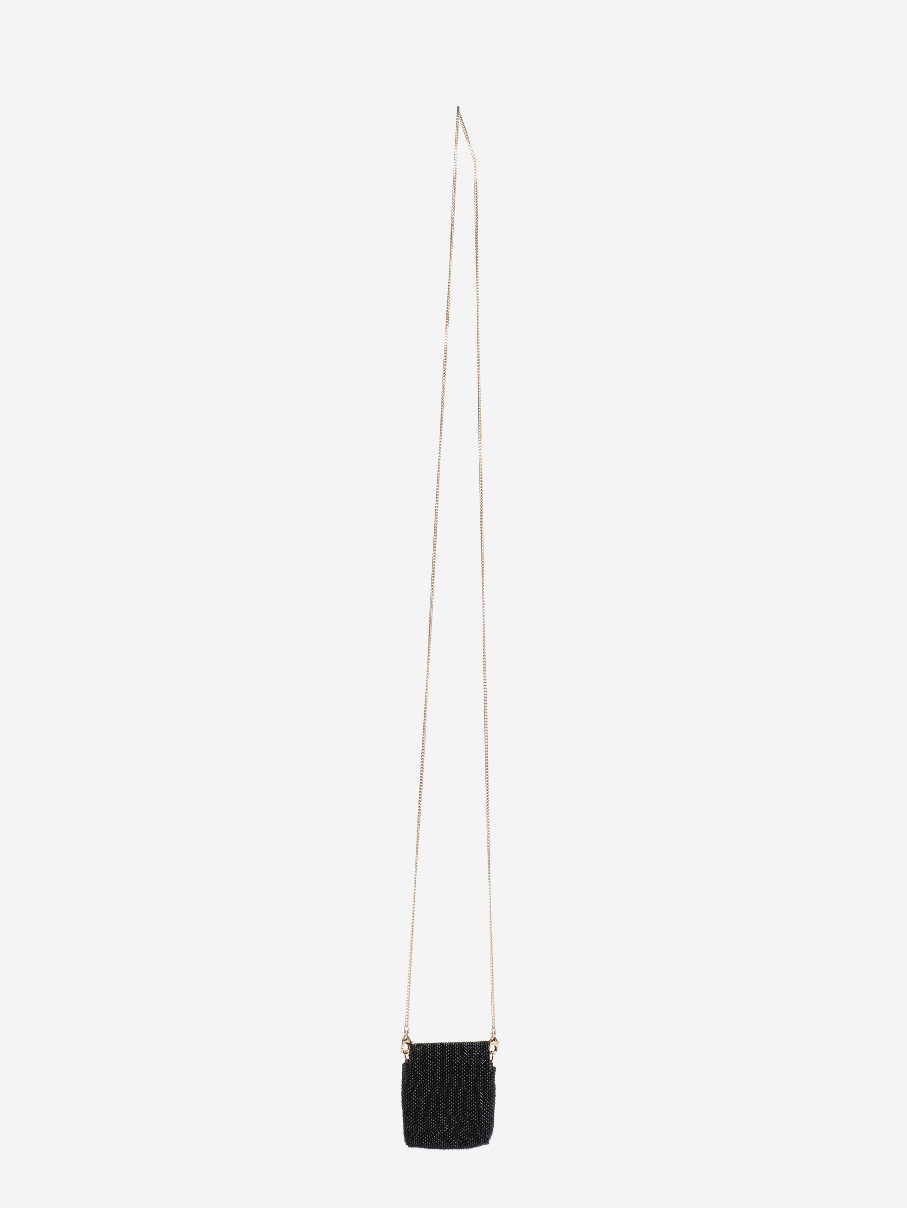 Black beaded nano baguette Necklaces Fendi 