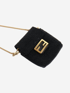Black beaded nano baguette Necklaces Fendi 