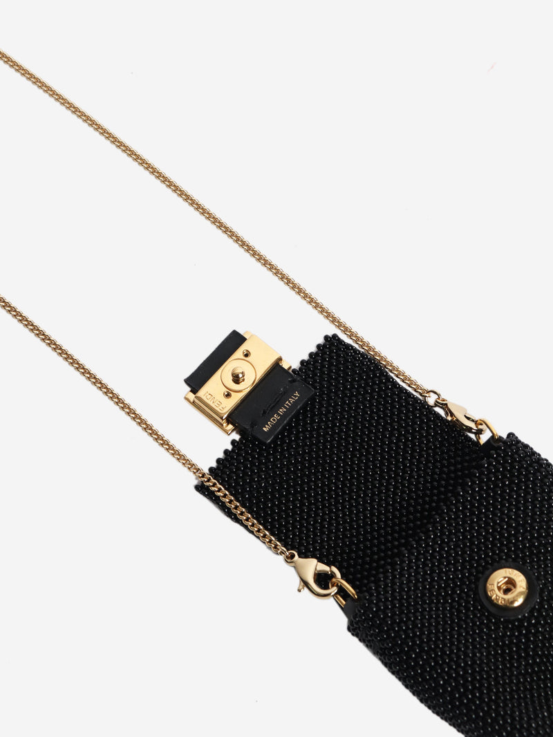 Black beaded nano baguette Necklaces Fendi 