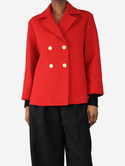 Red double-breasted wool peacoat - size UK 10 Coats & Jackets Giuliva 
