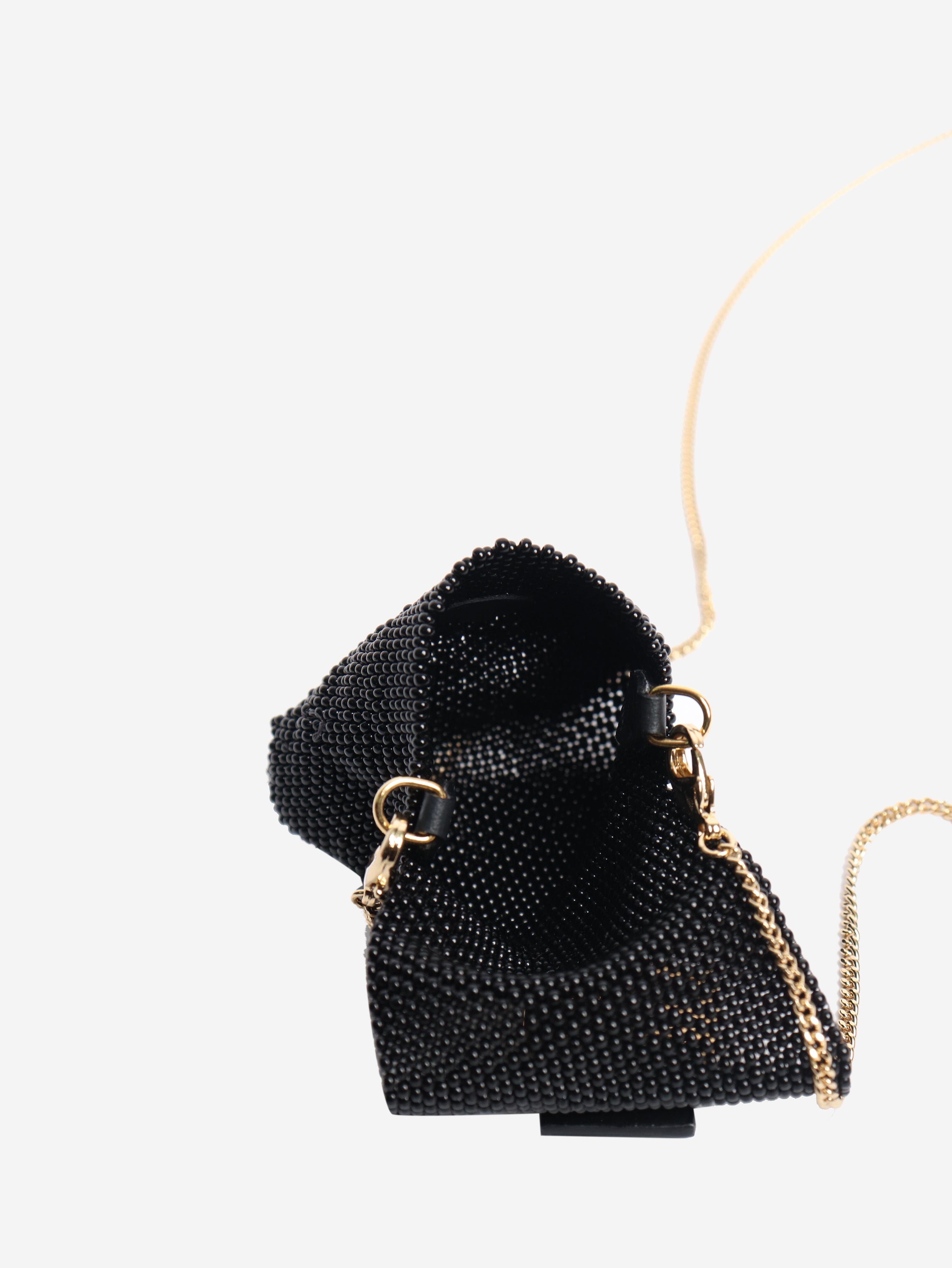 Black beaded nano baguette Necklaces Fendi 