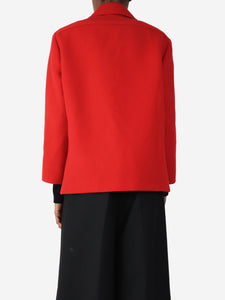 Giuliva Red double-breasted wool peacoat - size UK 10