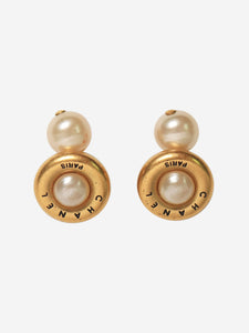 Chanel Gold pearl cuff links