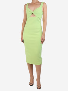 Mossman Celery Perception midi dress - size UK 10