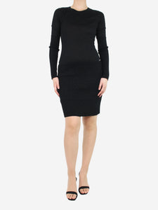 Chanel Black sparkly ribbed knit dress - size UK 10