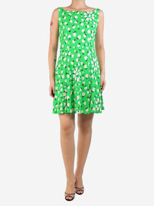 Emilia Wickstead Green sleeveless floral dress - size UK 10