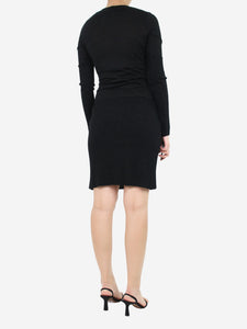 Chanel Black sparkly ribbed knit dress - size UK 10