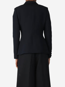 Dior Black double-breasted tailored jacket - size UK 10