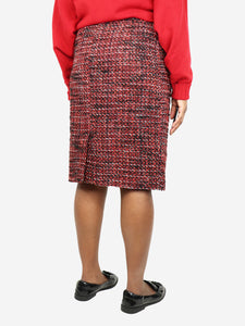 Moschino Boutique Moschino Boutique Red tweed midi skirt - size UK 16