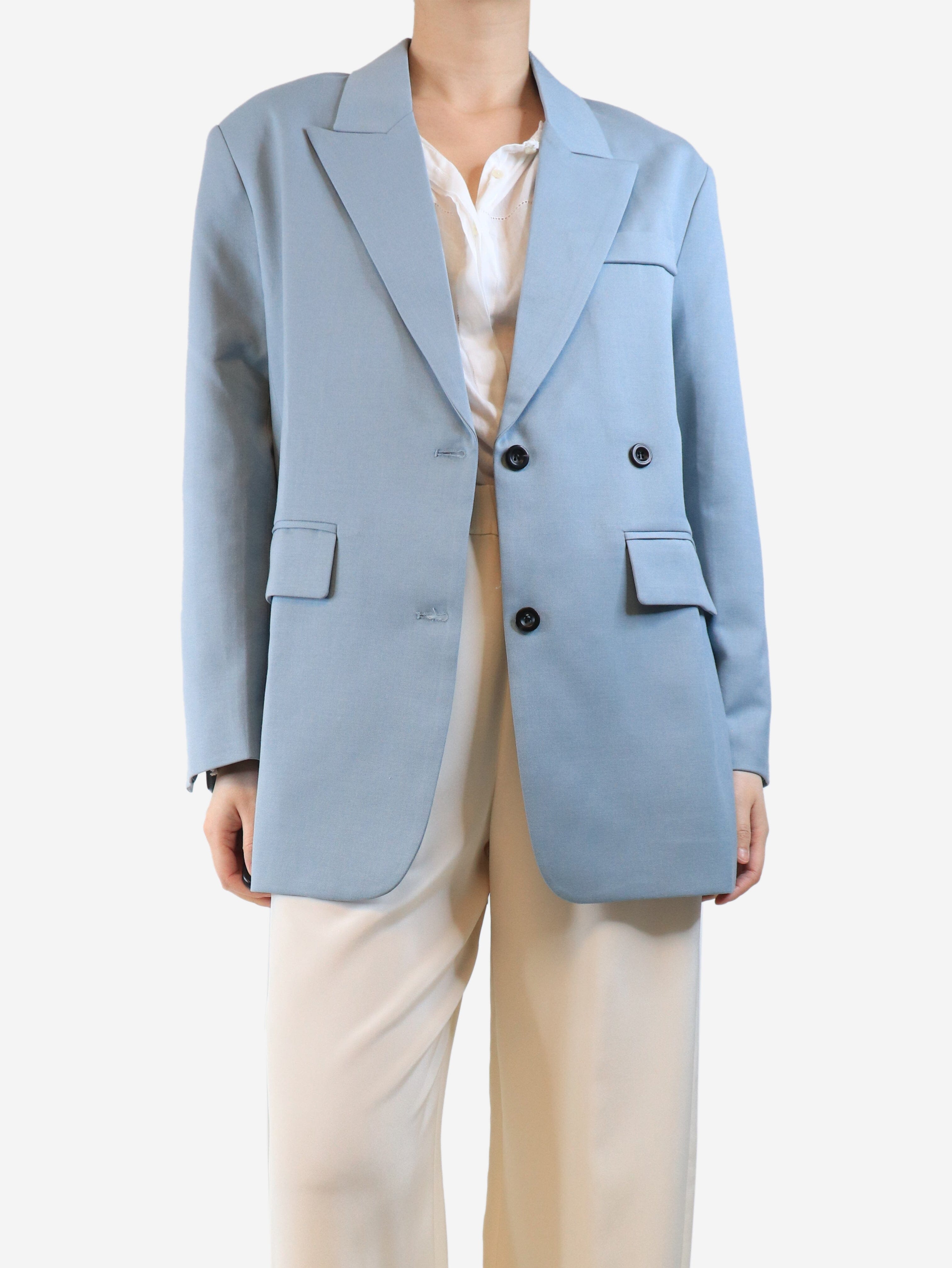 Dusty blue Spencer oversized blazer - size S Coats & Jackets The Frankie Shop 