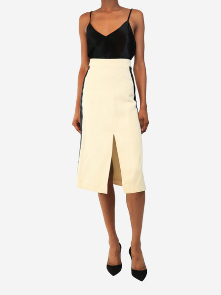Cream pencil skirt - size UK 4 alternate image