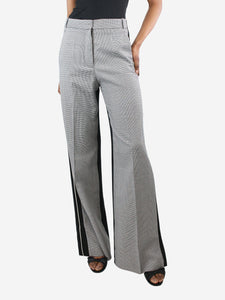 Stella McCartney Black wool patterned trousers - size UK 4