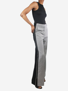 Stella McCartney Black wool patterned trousers - size UK 4