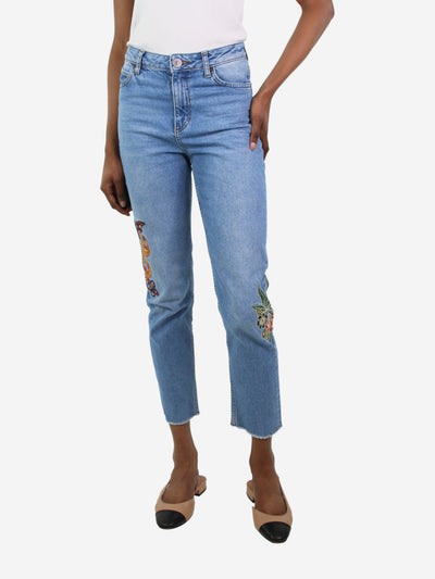 Blue embroidered jeans - size FR 36 Trousers Sandro 