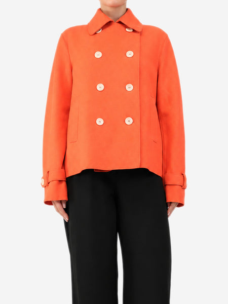 Orange double-breasted jacket - size UK 12 product image