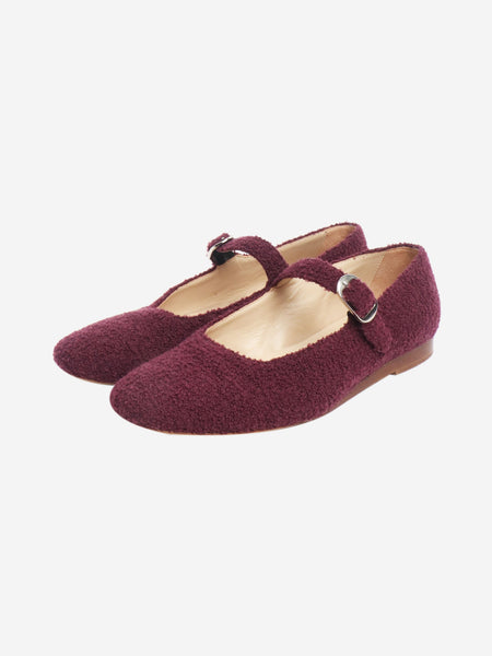 Purple boucle Mary Jane flats - size EU 37 alternate image