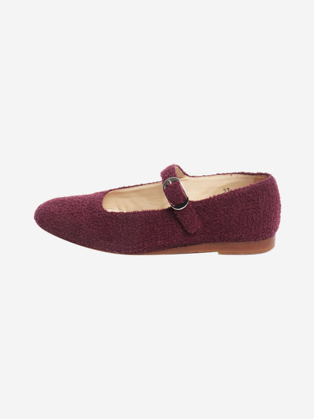Purple boucle Mary Jane flats - size EU 37 product image