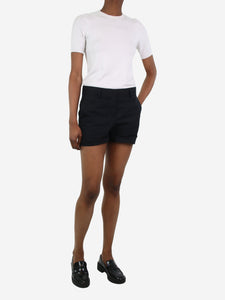 Theory Black mini pocket shorts - size US 2
