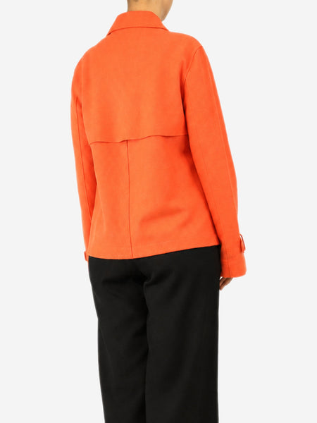 Orange double-breasted jacket - size UK 12 alternate image