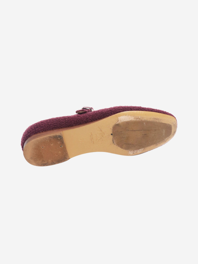 Purple boucle Mary Jane flats - size EU 37 Flat Shoes Le Monde Beryl 