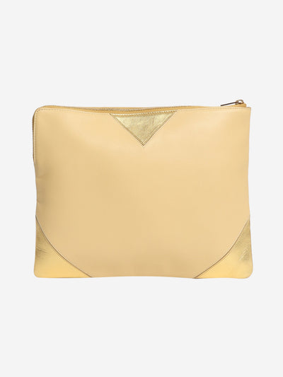 Yellow and gold two tone clutch Clutch bags Celine 