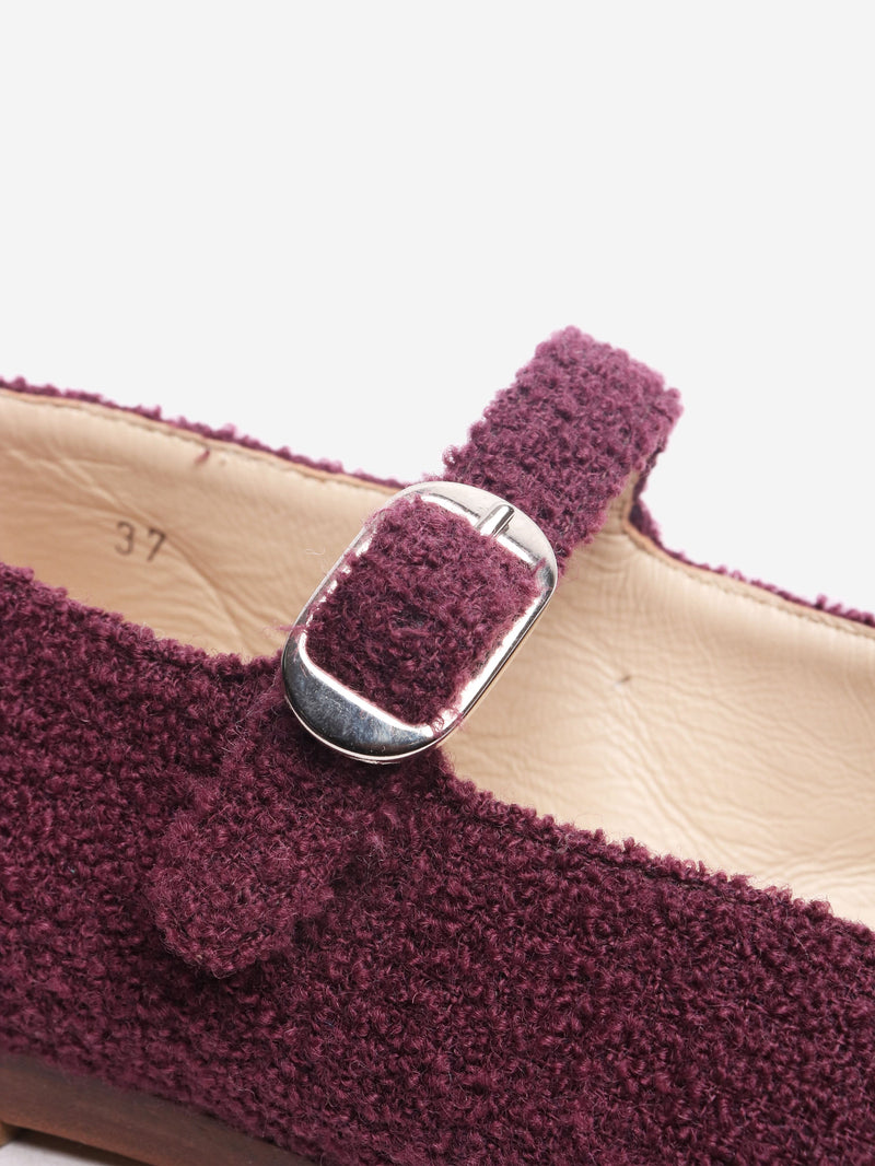 Purple boucle Mary Jane flats - size EU 37 Flat Shoes Le Monde Beryl 