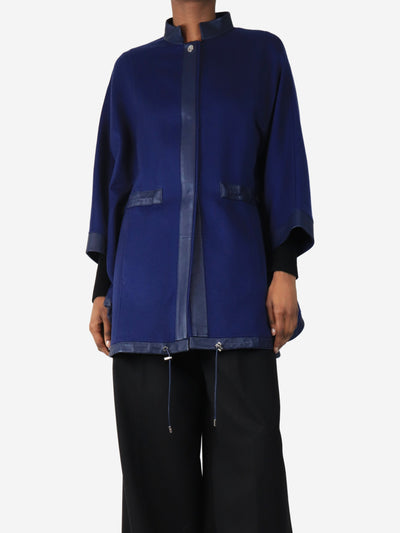 Blue cashmere poncho - size S Coats & Jackets Loro Piana 