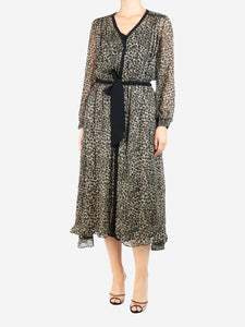 The Kooples Leopard print midi dress - size UK 8