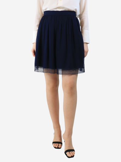 Blue silk chiffon mini skirt - size UK 12 Skirts Dior 