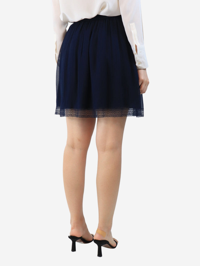 Blue silk chiffon mini skirt - size UK 12 Skirts Dior 