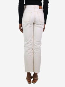 Anine Bing White straight-leg distressed jeans - size W25